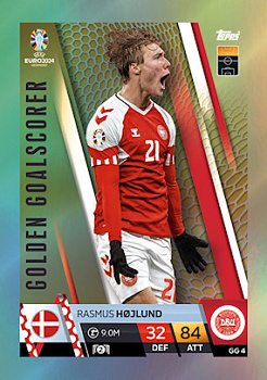 Rasmus Hojlund Denmark Topps Match Attax EURO 2024 Golden Goalscorer #GG4